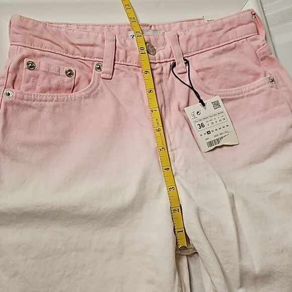 NWT Zara Ombre high rise shorts size 4 - Picture 9 of 10